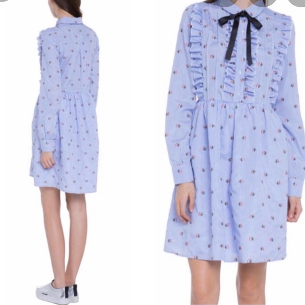 English Factory stripe collar dress NWT